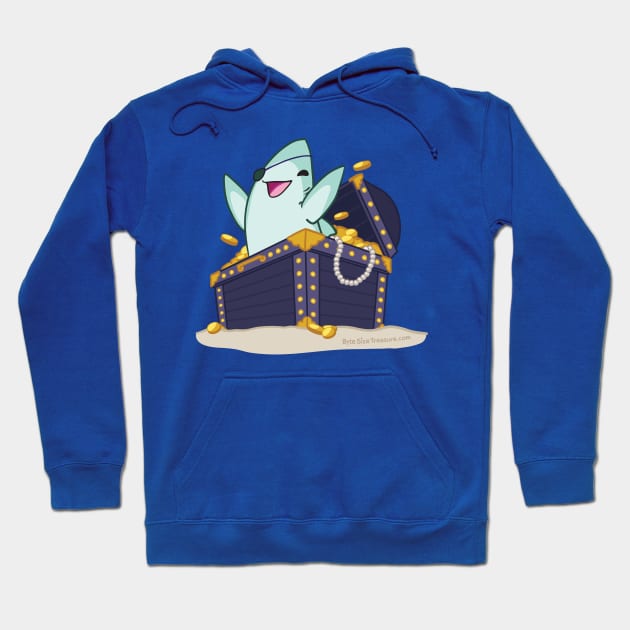 Pirate Shark Treasure Chest Hoodie by bytesizetreasure